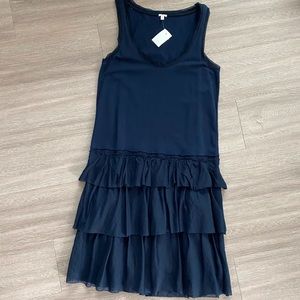 *NEW* J. Crew navy scalloped tiered navy dress